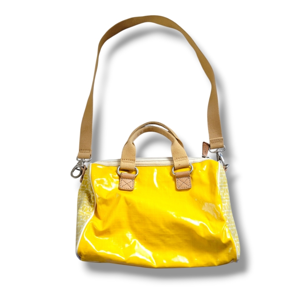 Fossil | Cute Yellow/Tan "Key-Per" Convertible Satchel Crossbody Bag
